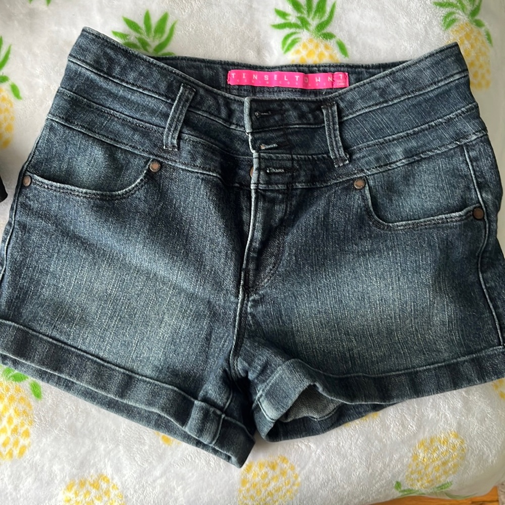 jean shorts- dark wash